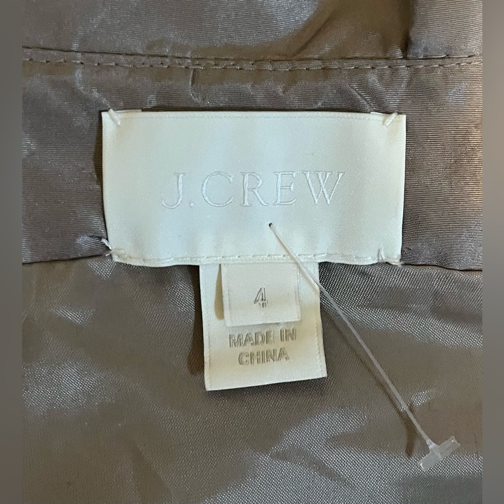 J. Crew Blakey Taffeta Fawn Color Formal Dress size 4 - Picture 12 of 14